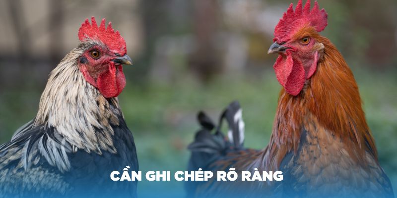 Cần ghi chép rõ ràng trong quá trình đúc gà cùng còng